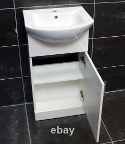 Designer Bathroom Vanity Basin Sink Unit Storage 450 550 650 750 850 1000 White