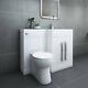 Designer Rh White Combi Bathroom Vanity Unit With Basin + Back To Wall Toilet