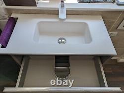 Double Drawer Short Projection Vanity Unit & Basin One Of A Kind