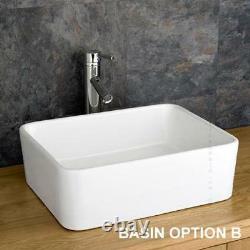 Double Vanity Unit 1300mm Oak Cabinet Wide Basin Bathroom Freestanding two sinks