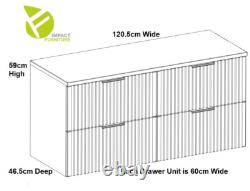Double Vanity Unit Bathroom Wall Drawers Sit 2 On Sinks Countertop Beige Adel