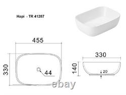 Double Vanity Unit Bathroom Wall Drawers Sit 2 On Sinks Countertop Beige Adel