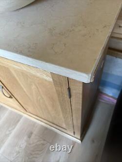 Double Vanity Unit, Marble And Oak