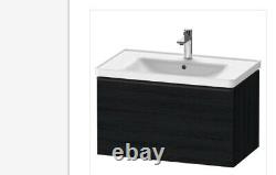 Duravit D-Neo Vanity Unit & Basin TAP Included 800x480mm BLACK OAK CHROME TAP