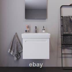 Duravit No. 1 590mm Wall-Mounted Vanity Unit with Drawer Matt White