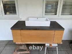 Duravit White Sink with Stone Top & Vanity Unit
