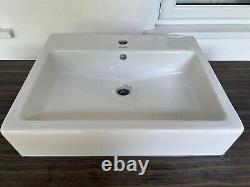 Duravit White Sink with Stone Top & Vanity Unit