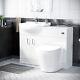 Dyon 550mm White Vanity Sink Unit, Cloakroom Basin & Btw Toilet Wc