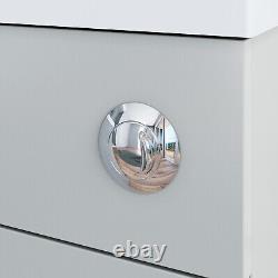ELEGANT Bathroom Vanity Units Sink Grey with D-shape Toilet Storage Furniture
