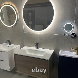 EX Display Wall Hung Wood Vanity Unit & Ceramic Basin With Tap