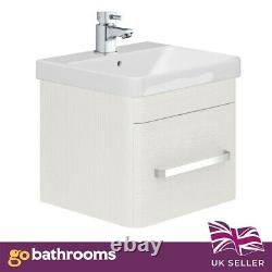 Eairy Wall Mounted Bathroom Vanity Unit White Ceramic Basin 500mm