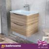 Eaton Light Ash Bathroom Suite Furniture Vanity Unit Cabinet Bath Panel