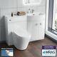 Elen Bathroom White P-shape Rh Basin Vanity Unit Wc Btw Toilet 1100mm