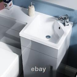 Ellen 900mm Grey Right Hand WC Basin Vanity and Toilet Unit Suite Flat Pack