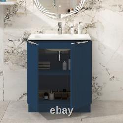 Evora 600/700/800mm Floor Standing Bathroom Vanity Unit Basin 2 Door Multicolour