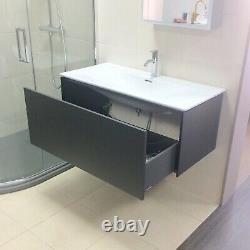 Ex-Display Duravit 1010mm Vanity Unit & Basin in Graphite Matt, with Drawer