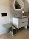 Ex Display Flaminia 80cm Vanity Unit In White With App Grey Basin And Wc