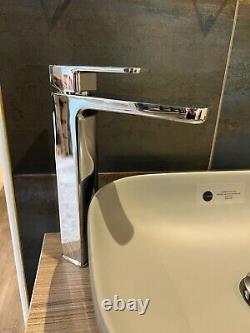 Ex-Display Grey, Wall hung 600mm vanity unit, basin, worktop and mixer tap