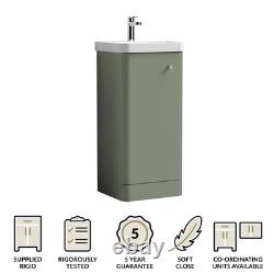 Floor Standing 1 Door Vanity Unit with Ceramic Basin 400mm