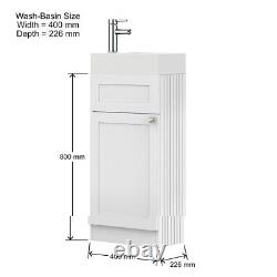 Floor Standing 400mm Vanity Unit with 1 Tap Hole Basin-Cloakroom Vanity Unit