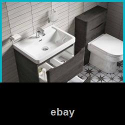 Floor Standing Bathroom Vanity Unit Bali Two Drawers White 600mm Colour Choice