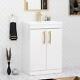 Floor Standing Bathroom Vanity Unit Cabinet 2 Door 500/600mm With Golden Handle