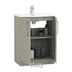 Floor Standing Bathroom Vanity Unit Sink Basin 2 Door Multicolour 500/600/800mm