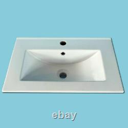 Floor Standing Bathroom Vanity Unit with Two Doors White or Grey 500mm / 600mm
