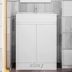 Floor Standing Door Vanity Unit & Basin Sink 500/600mm Bathroom Furniture Unit