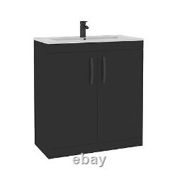 Floor Standing Vanity Unit Bathroom Sink Storage Cabinet 2 Door 500/600/800mm