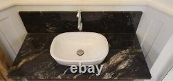 Floor Standing Vanity Unit With Marble Top Basin and Tap