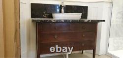 Floor Standing Vanity Unit With Marble Top Basin and Tap