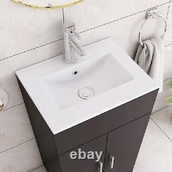 Floorstanding 500mm bathroom cabinet vanity unit with sink cloakroom unit basin
