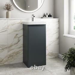 Floorstanding Bathroom Vanity Unit Basin Sink Storage Furniture Cabinet 400 Grey