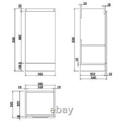 Floorstanding Bathroom Vanity Unit Basin Sink Storage Furniture Cabinet 400 Grey