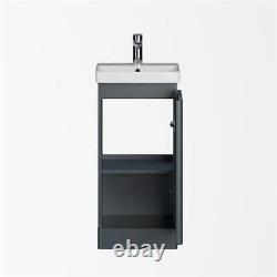 Floorstanding Bathroom Vanity Unit Basin Sink Storage Furniture Cabinet 400 Grey