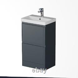 Floorstanding Bathroom Vanity Unit Basin Sink Storage Furniture Cabinet 500 Grey
