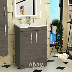Freestanding Bathroom Sink Vanity Unit Furniture Cabinet 2 Door 500/600/800mm