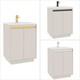 Freestanding Vanity Unit Ceramic Basin Storage Cabinet Beige 600 800mm Wall Hung