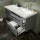 Gloss Graphite Double Basin Bathroom Vanity Unit Sink Storage Modern Furniture