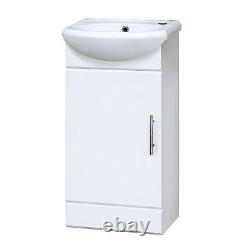 Gloss White 400mm Bathroom Vanity Basin Sink Unit (NOT FLATPACK)