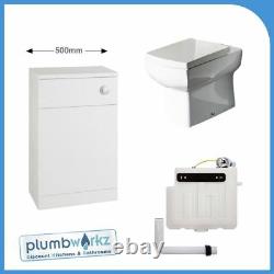 Gloss White Bathroom Suite Basin Vanity Unit Furniture BTW Toilet WC Unit