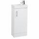 Gloss White Bathroom Vanity Basin Sink Back To Wall Toilet Unit Furniture Wc