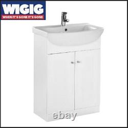 Gloss White Ikoma 650MM Vanity Unit and Basin Bathroom Furniture