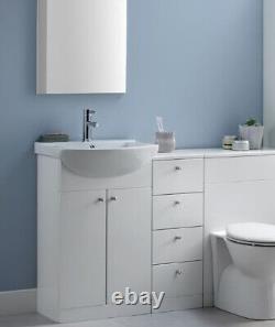 Gloss White Ikoma 650MM Vanity Unit and Basin Bathroom Furniture