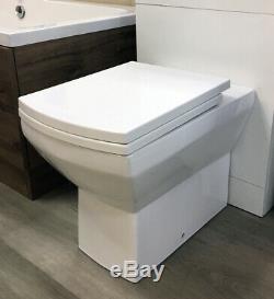 Grey Cloakroom All In One Space Saving Toilet & Basin Sink Unit En-Suite