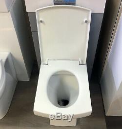 Grey Cloakroom All In One Space Saving Toilet & Basin Sink Unit En-Suite