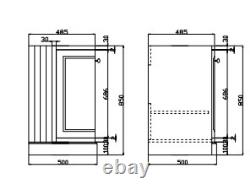 Grey Traditional Vanity Unit Bathroom Sink Marble Top Curved Bathroom Unit 120cm