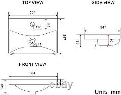 Grey Wall Hung Vanity Unit 500mm Width Modern Bathroom Storage