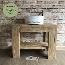 Hand crafted Rustic Basin Vanity unit washstand Belfast Butler Sink reclaimed